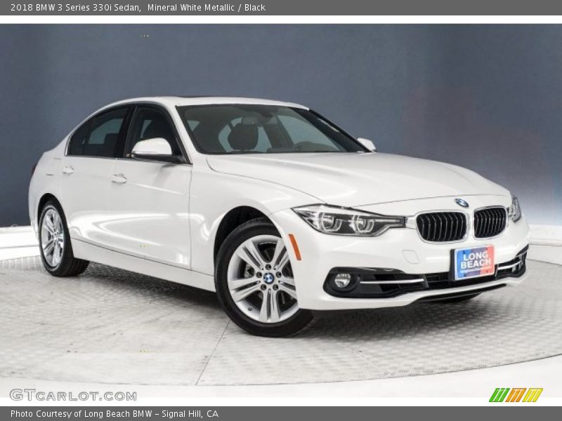 Mineral White Metallic / Black 2018 BMW 3 Series 330i Sedan