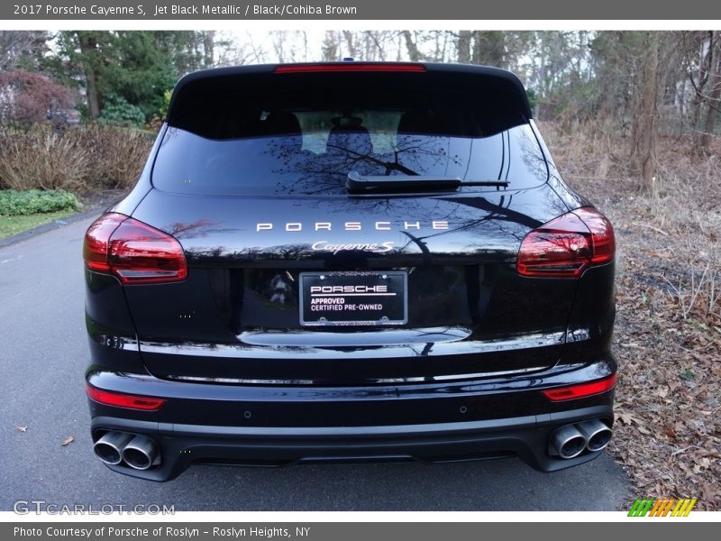 Jet Black Metallic / Black/Cohiba Brown 2017 Porsche Cayenne S