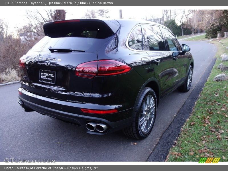 Jet Black Metallic / Black/Cohiba Brown 2017 Porsche Cayenne S