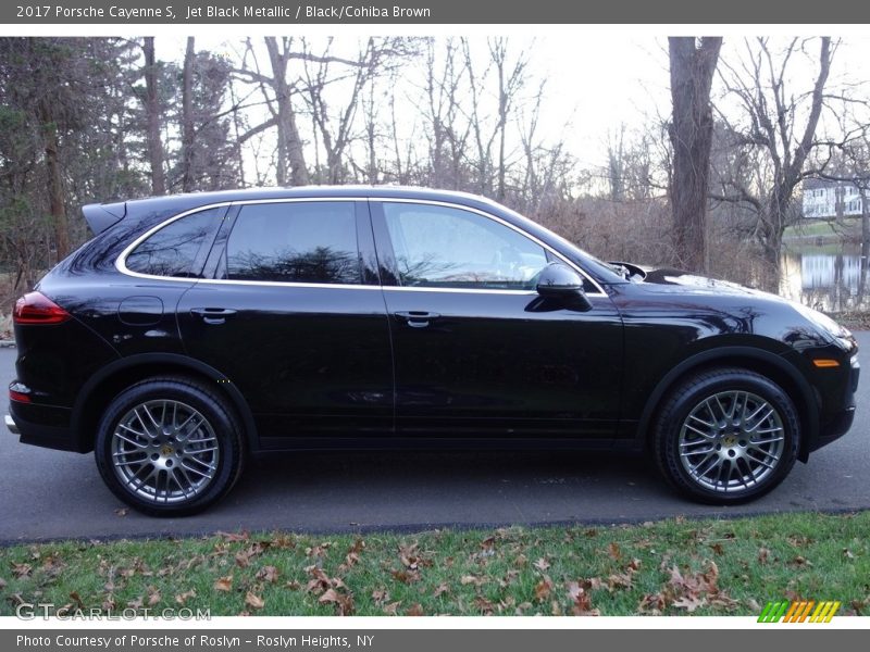 Jet Black Metallic / Black/Cohiba Brown 2017 Porsche Cayenne S