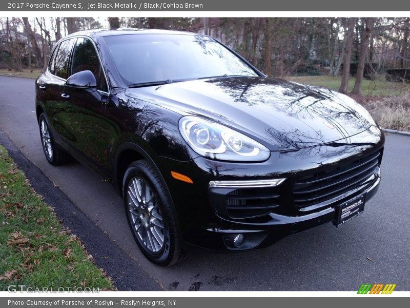 Jet Black Metallic / Black/Cohiba Brown 2017 Porsche Cayenne S