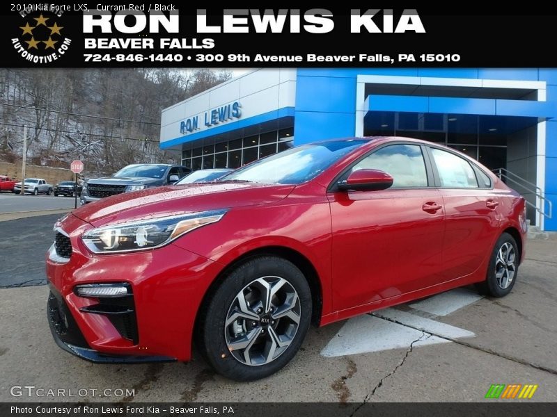 Currant Red / Black 2019 Kia Forte LXS