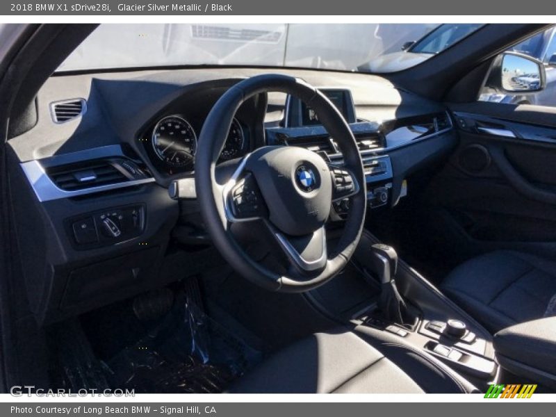 Glacier Silver Metallic / Black 2018 BMW X1 sDrive28i