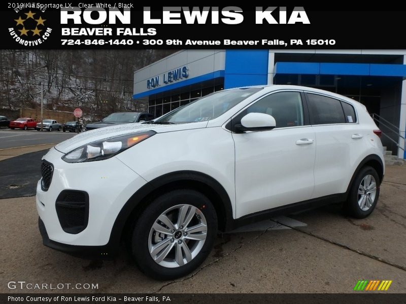 Clear White / Black 2019 Kia Sportage LX