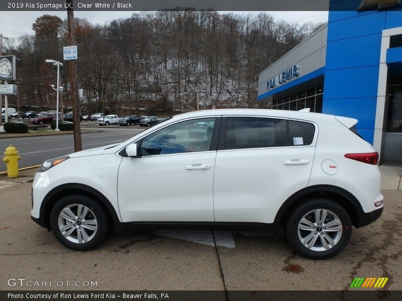 Clear White / Black 2019 Kia Sportage LX