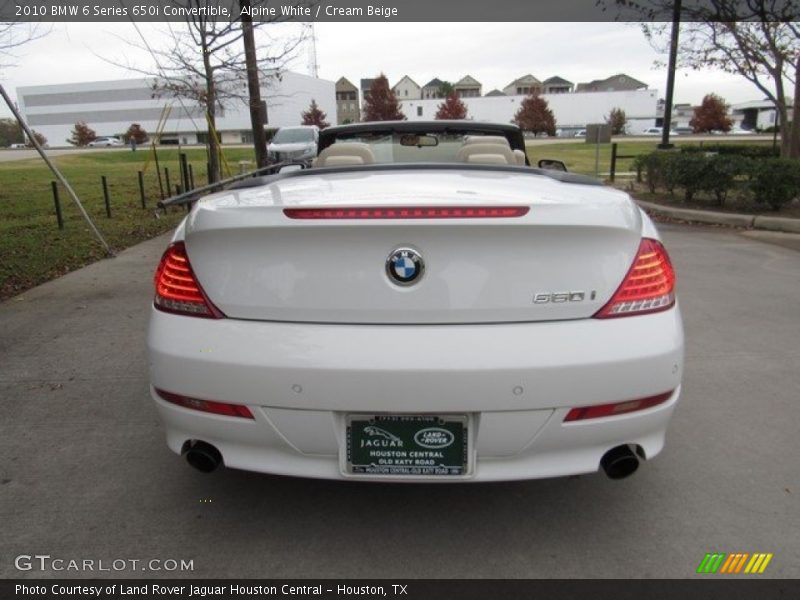 Alpine White / Cream Beige 2010 BMW 6 Series 650i Convertible
