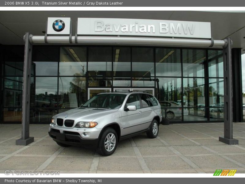 Titanium Silver Metallic / Gray Dakota Leather 2006 BMW X5 3.0i