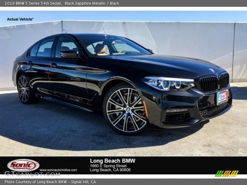 Black Sapphire Metallic / Black 2019 BMW 5 Series 540i Sedan