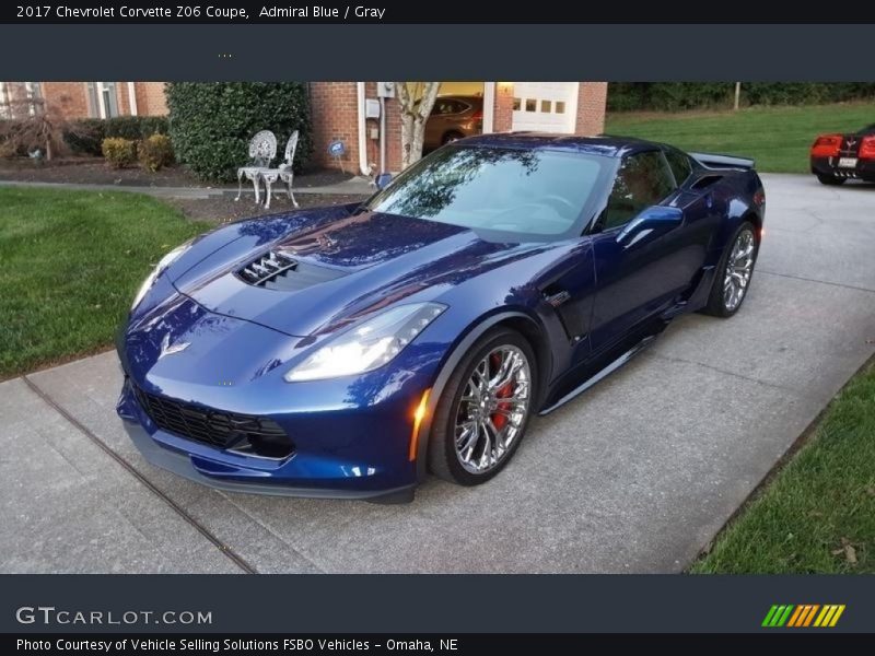 Admiral Blue / Gray 2017 Chevrolet Corvette Z06 Coupe