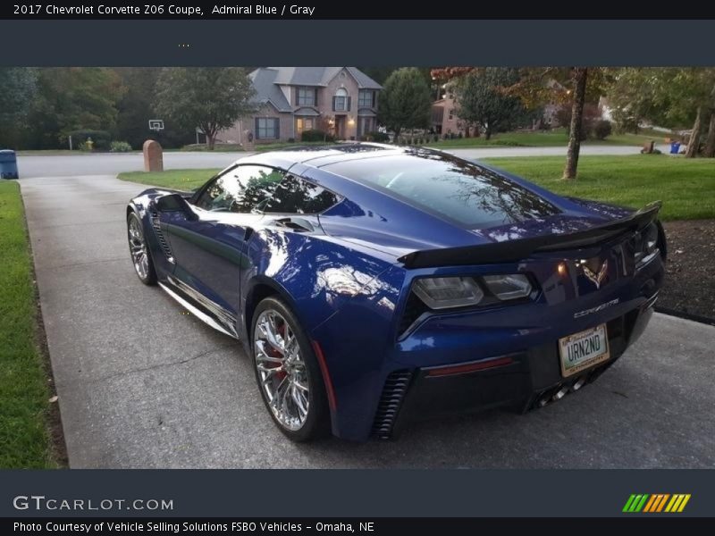 Admiral Blue / Gray 2017 Chevrolet Corvette Z06 Coupe