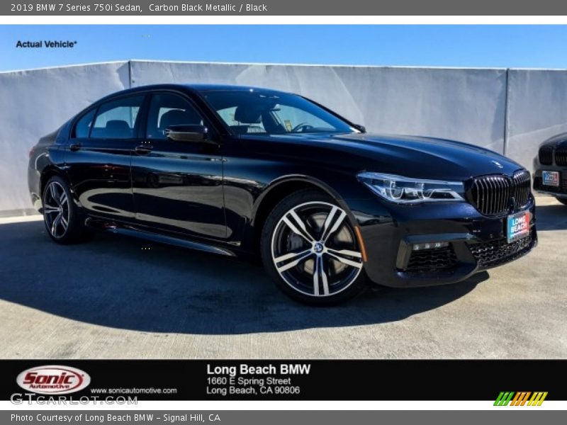 Carbon Black Metallic / Black 2019 BMW 7 Series 750i Sedan