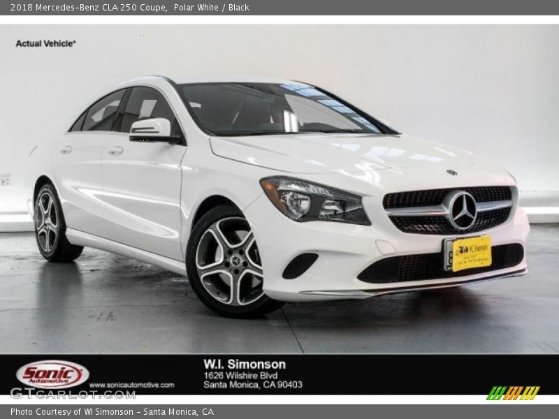 Polar White / Black 2018 Mercedes-Benz CLA 250 Coupe