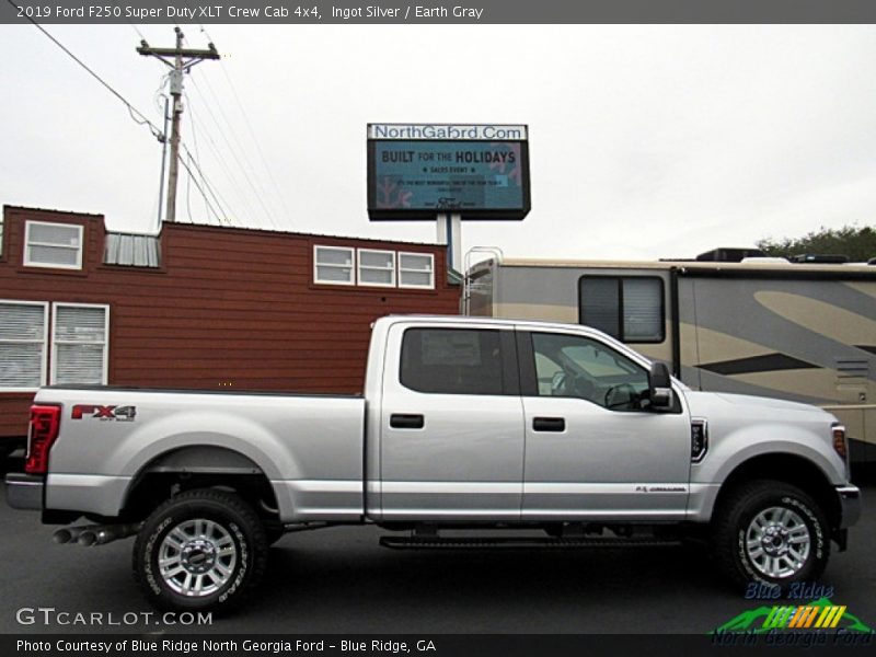 Ingot Silver / Earth Gray 2019 Ford F250 Super Duty XLT Crew Cab 4x4