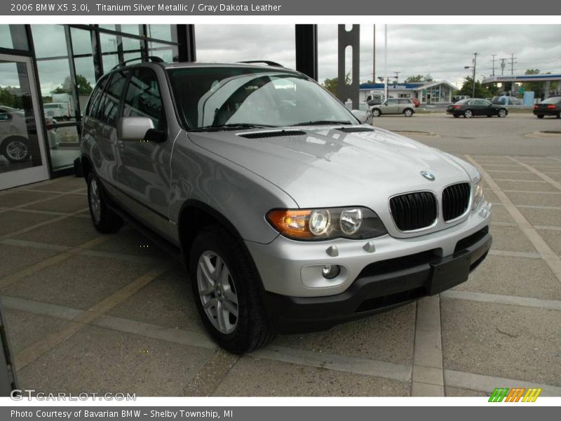 Titanium Silver Metallic / Gray Dakota Leather 2006 BMW X5 3.0i