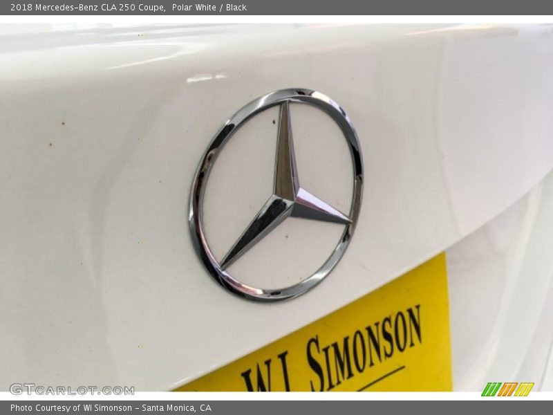Polar White / Black 2018 Mercedes-Benz CLA 250 Coupe