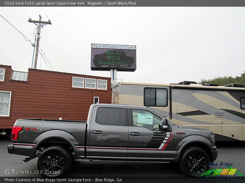 Magnetic / Sport Black/Red 2019 Ford F150 Lariat Sport SuperCrew 4x4