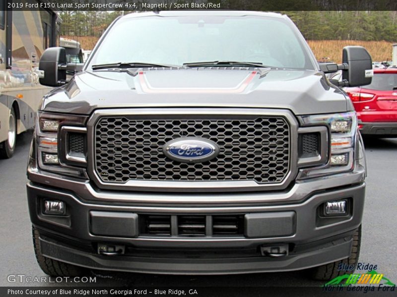 Magnetic / Sport Black/Red 2019 Ford F150 Lariat Sport SuperCrew 4x4