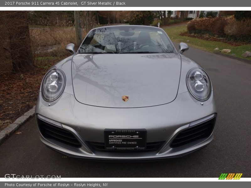 GT Silver Metallic / Black 2017 Porsche 911 Carrera 4S Cabriolet