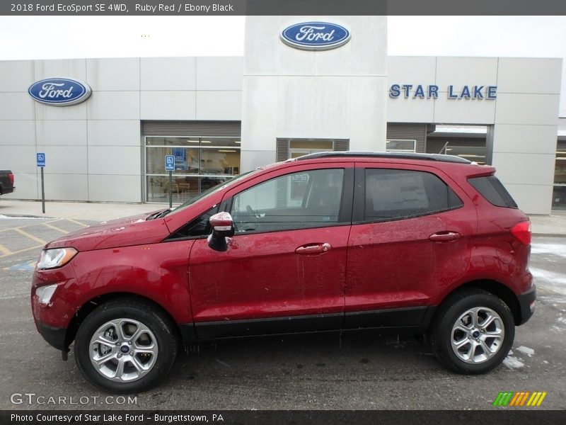 Ruby Red / Ebony Black 2018 Ford EcoSport SE 4WD