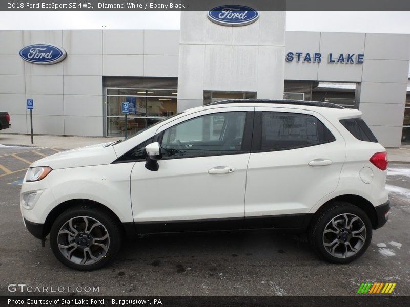 Diamond White / Ebony Black 2018 Ford EcoSport SE 4WD