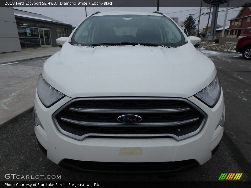Diamond White / Ebony Black 2018 Ford EcoSport SE 4WD