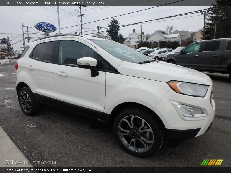 Diamond White / Ebony Black 2018 Ford EcoSport SE 4WD