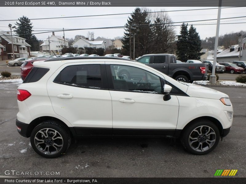 Diamond White / Ebony Black 2018 Ford EcoSport SE 4WD