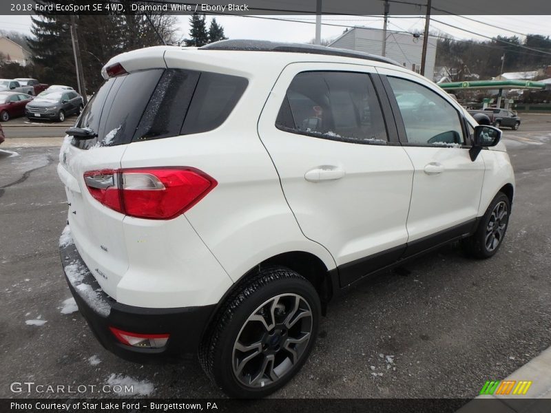 Diamond White / Ebony Black 2018 Ford EcoSport SE 4WD