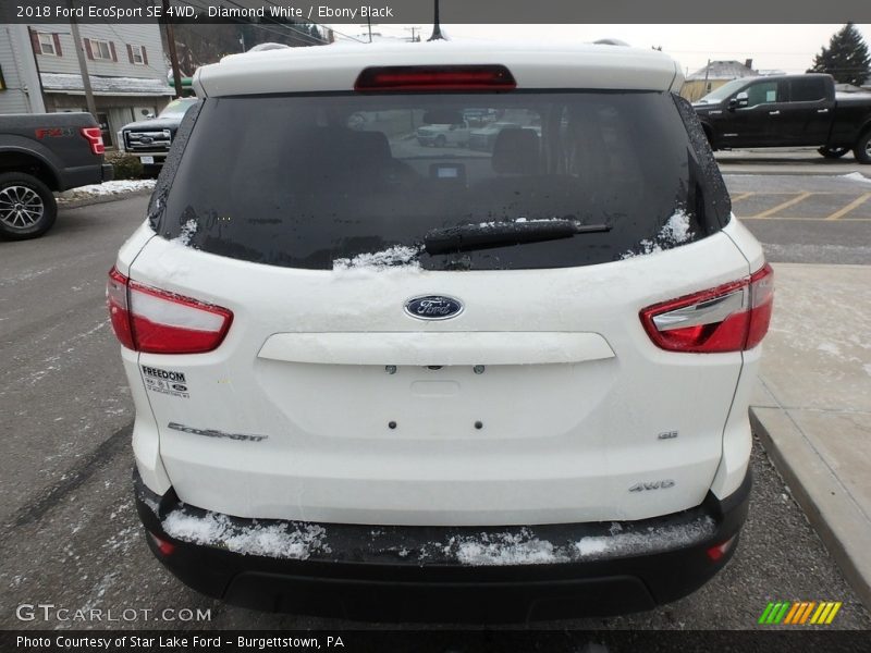 Diamond White / Ebony Black 2018 Ford EcoSport SE 4WD