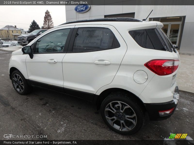 Diamond White / Ebony Black 2018 Ford EcoSport SE 4WD