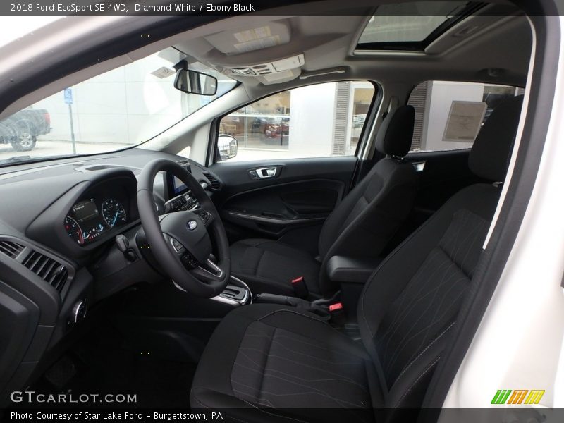 Diamond White / Ebony Black 2018 Ford EcoSport SE 4WD