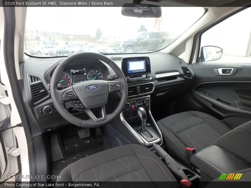 Diamond White / Ebony Black 2018 Ford EcoSport SE 4WD
