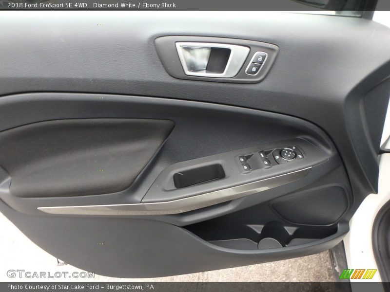Diamond White / Ebony Black 2018 Ford EcoSport SE 4WD