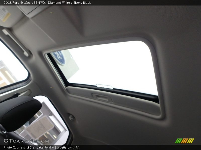 Diamond White / Ebony Black 2018 Ford EcoSport SE 4WD
