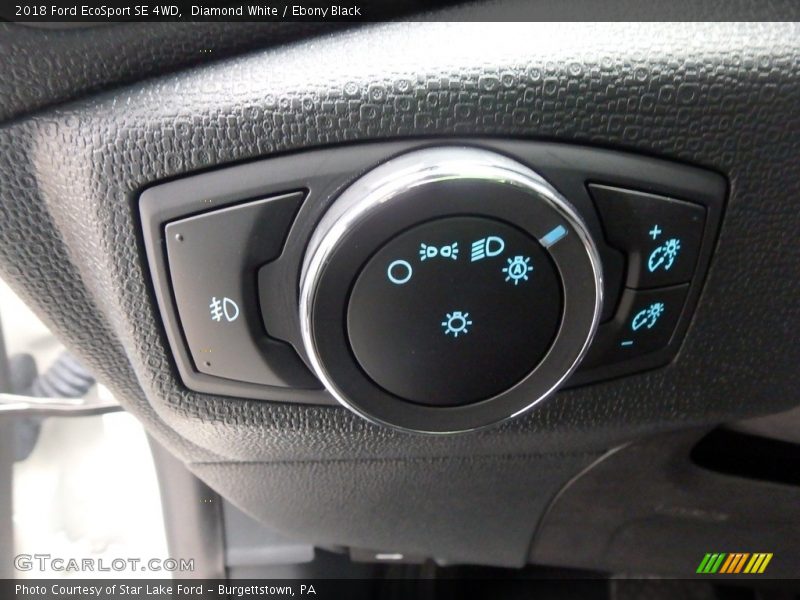 Diamond White / Ebony Black 2018 Ford EcoSport SE 4WD