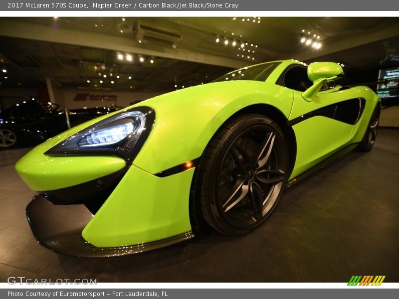 Napier Green / Carbon Black/Jet Black/Stone Gray 2017 McLaren 570S Coupe