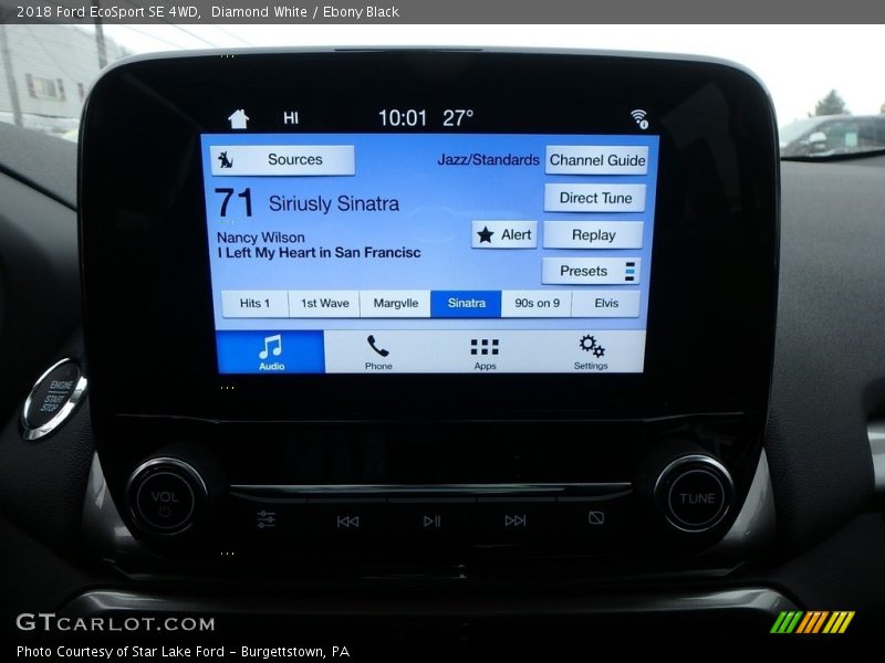 Diamond White / Ebony Black 2018 Ford EcoSport SE 4WD