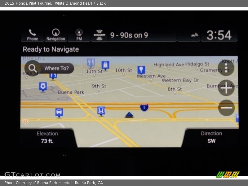 White Diamond Pearl / Black 2019 Honda Pilot Touring