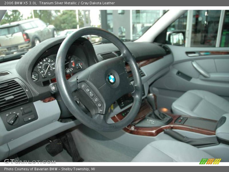 Titanium Silver Metallic / Gray Dakota Leather 2006 BMW X5 3.0i