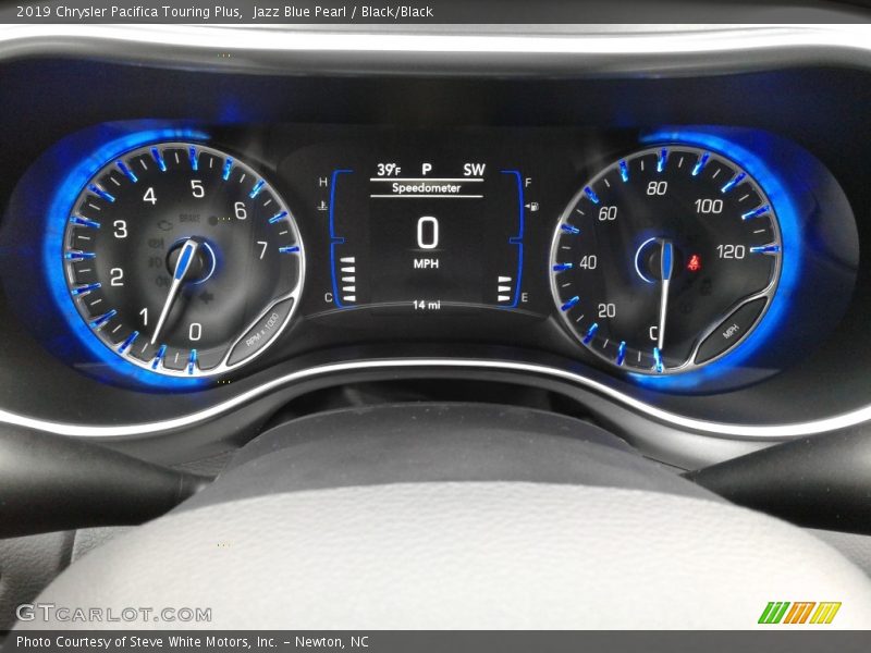 Jazz Blue Pearl / Black/Black 2019 Chrysler Pacifica Touring Plus