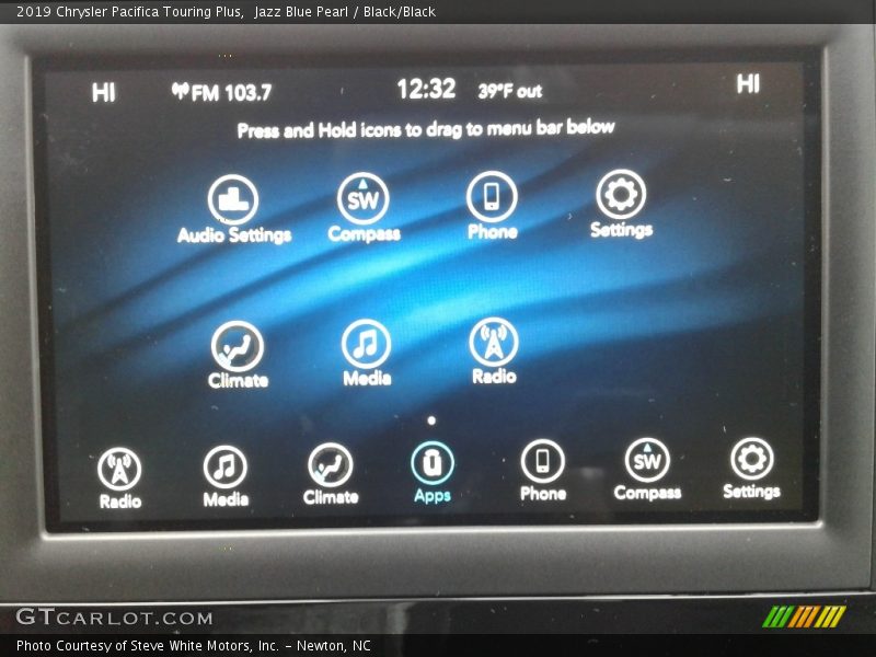 Jazz Blue Pearl / Black/Black 2019 Chrysler Pacifica Touring Plus
