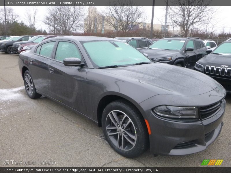 Granite Pearl / Black 2019 Dodge Charger SXT AWD