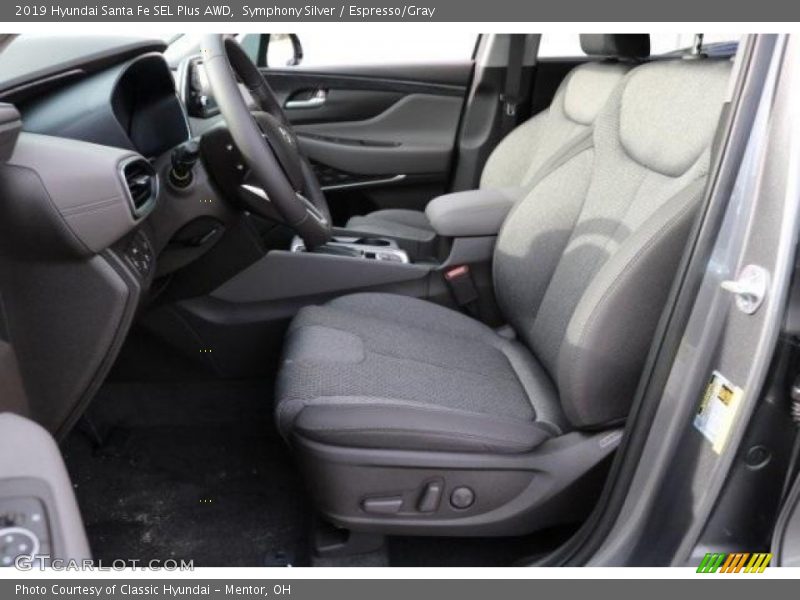 Symphony Silver / Espresso/Gray 2019 Hyundai Santa Fe SEL Plus AWD