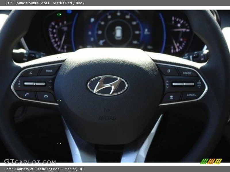 Scarlet Red / Black 2019 Hyundai Santa Fe SEL
