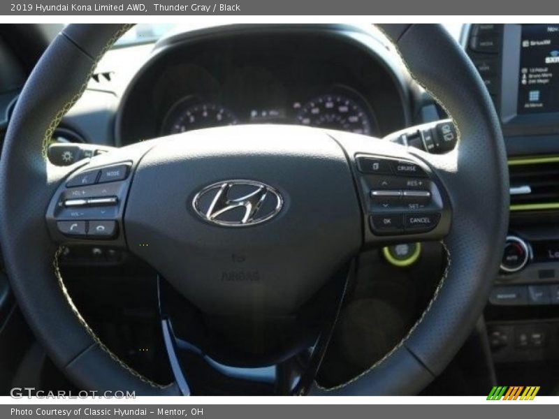 Thunder Gray / Black 2019 Hyundai Kona Limited AWD