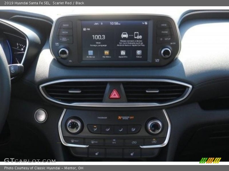 Scarlet Red / Black 2019 Hyundai Santa Fe SEL