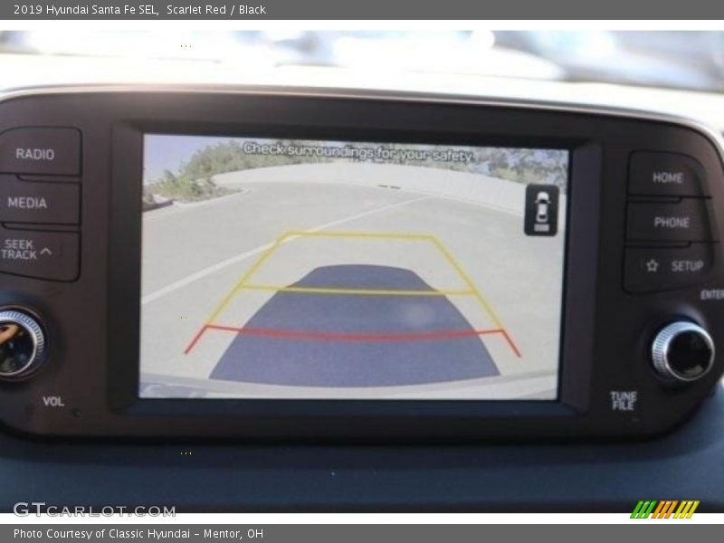 Scarlet Red / Black 2019 Hyundai Santa Fe SEL