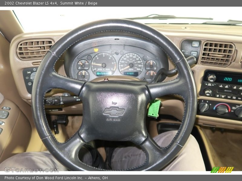 Summit White / Beige 2002 Chevrolet Blazer LS 4x4