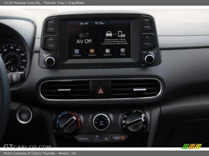 Thunder Gray / Gray/Black 2019 Hyundai Kona SEL