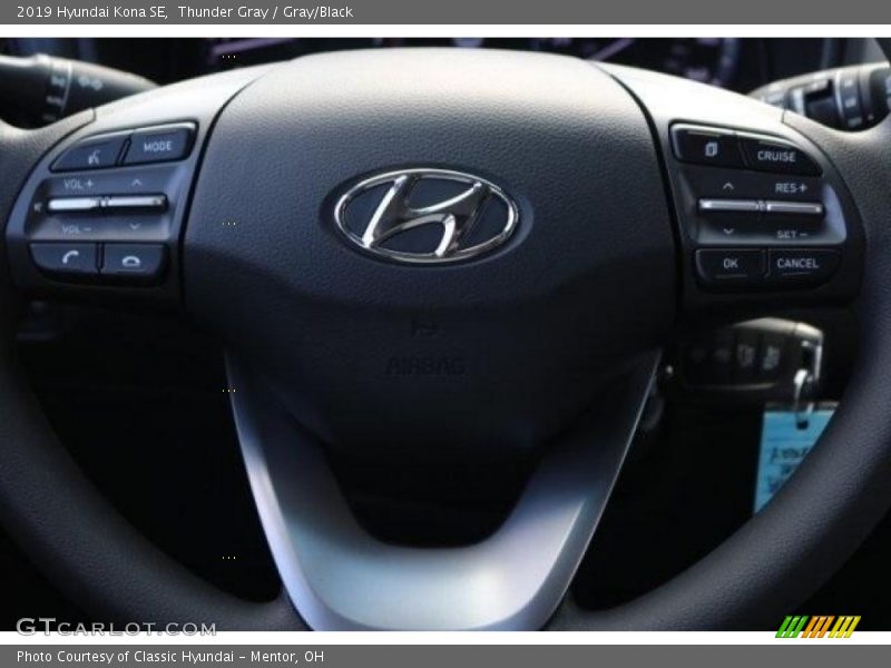 Thunder Gray / Gray/Black 2019 Hyundai Kona SE